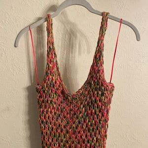 Boutique find! Colorful, woven maxi dress.